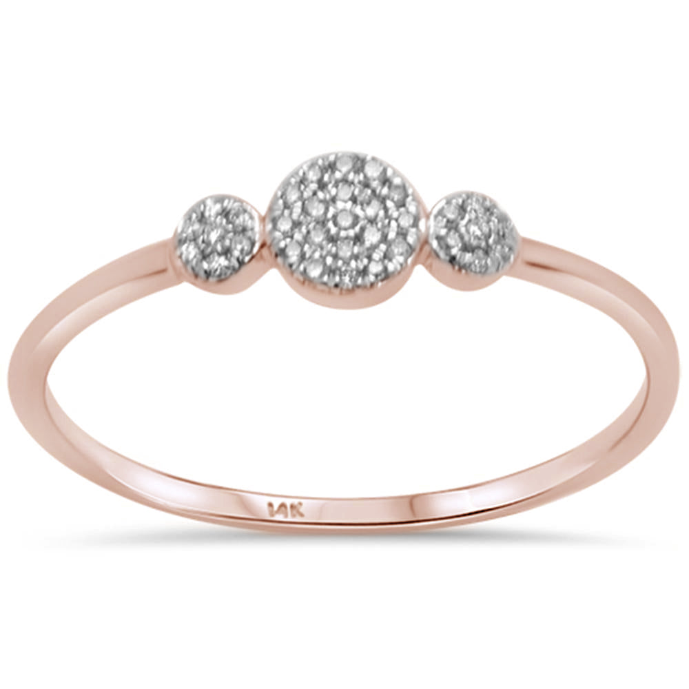 Muse Jewelry .06ct G SI 14K Rose Gold Diamond Ring Size 6.5