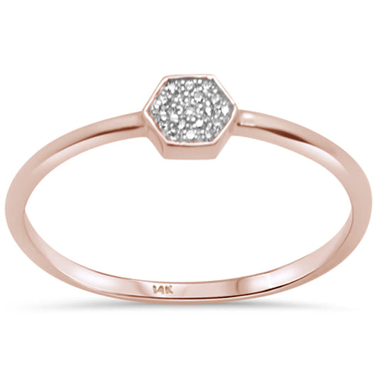 Muse Jewelry .03ct G SI 14K Rose Gold Ladies Trendy Diamond Ring Size 6.5