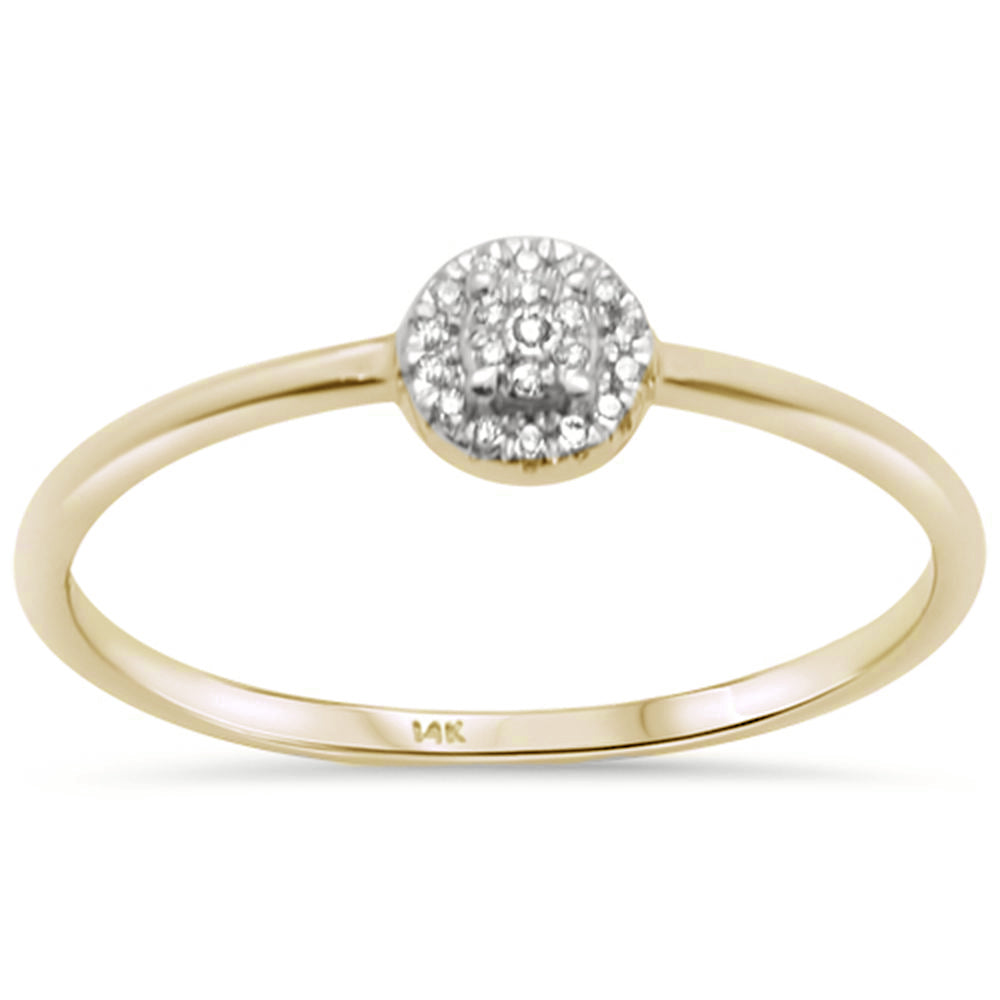 Muse Jewelry .04ct G SI 14K Yellow Gold Diamond Promise Solitaire Ring Size 6.5