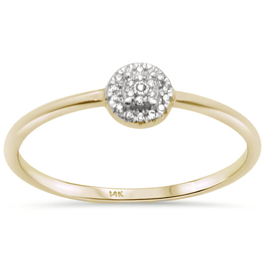 Muse Jewelry .04ct G SI 14K Yellow Gold Diamond Promise Solitaire Ring Size 6.5