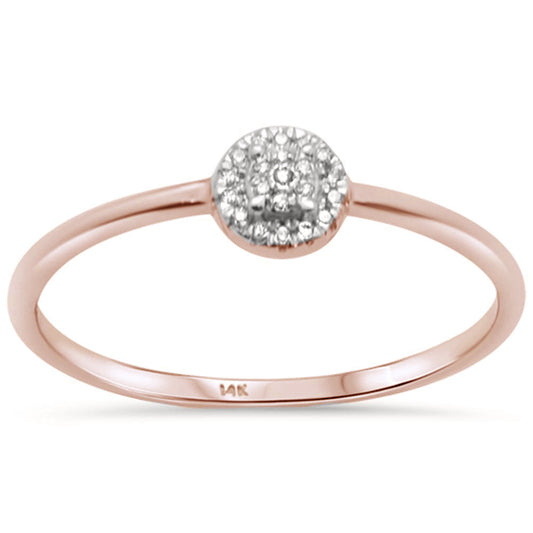 Muse Jewelry .04ct G SI 14K Rose Gold Diamond Promise Solitaire Ring Size 6.5