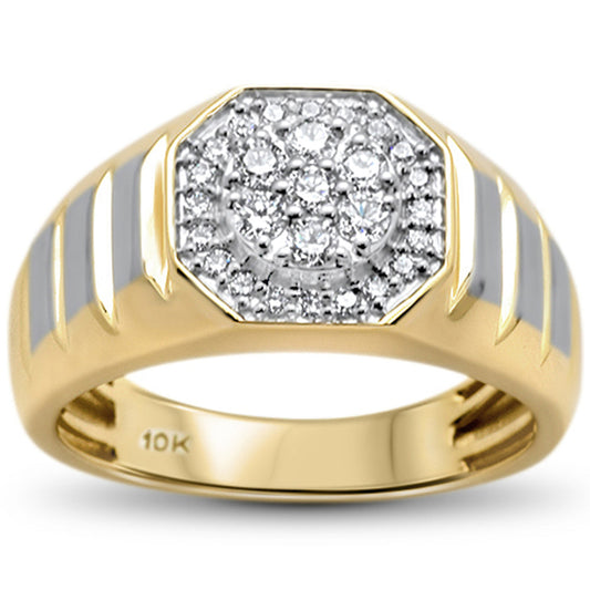 Muse Jewelry .50ct F SI 10kt Yellow Gold Diamond Men's Band Ring