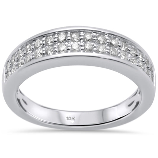 Muse Jewelry .50ct 10K White Gold Diamond Ladies Wedding Fashion Band Ring Size 6.5