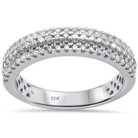 Muse Jewelry .50ct 10K White Gold Diamond Ladies Band Ring Band Size 6.5