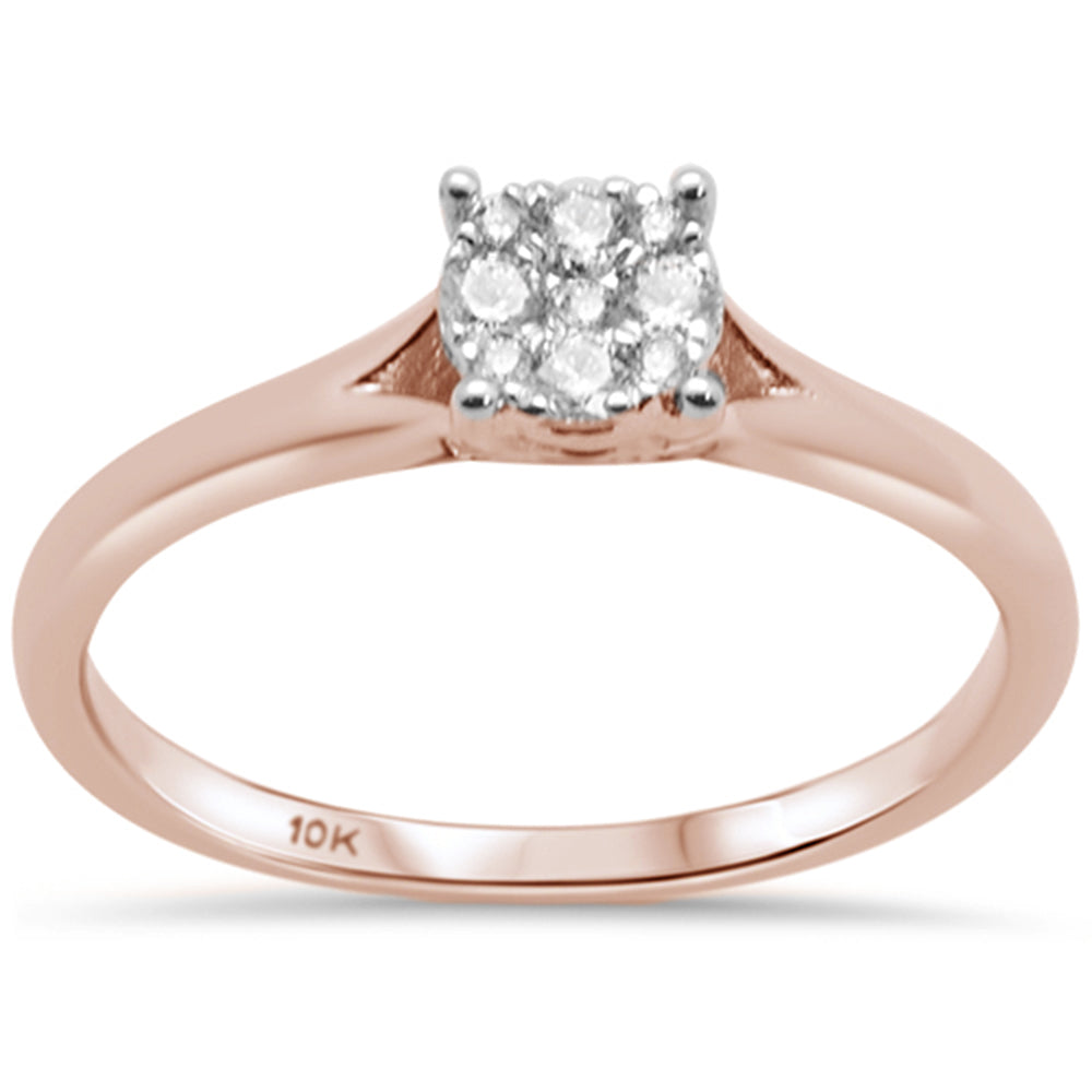 Muse Jewelry .15ct G SI 10K Rose Gold Diamond Solitaire Engagement Ring Size 6.5