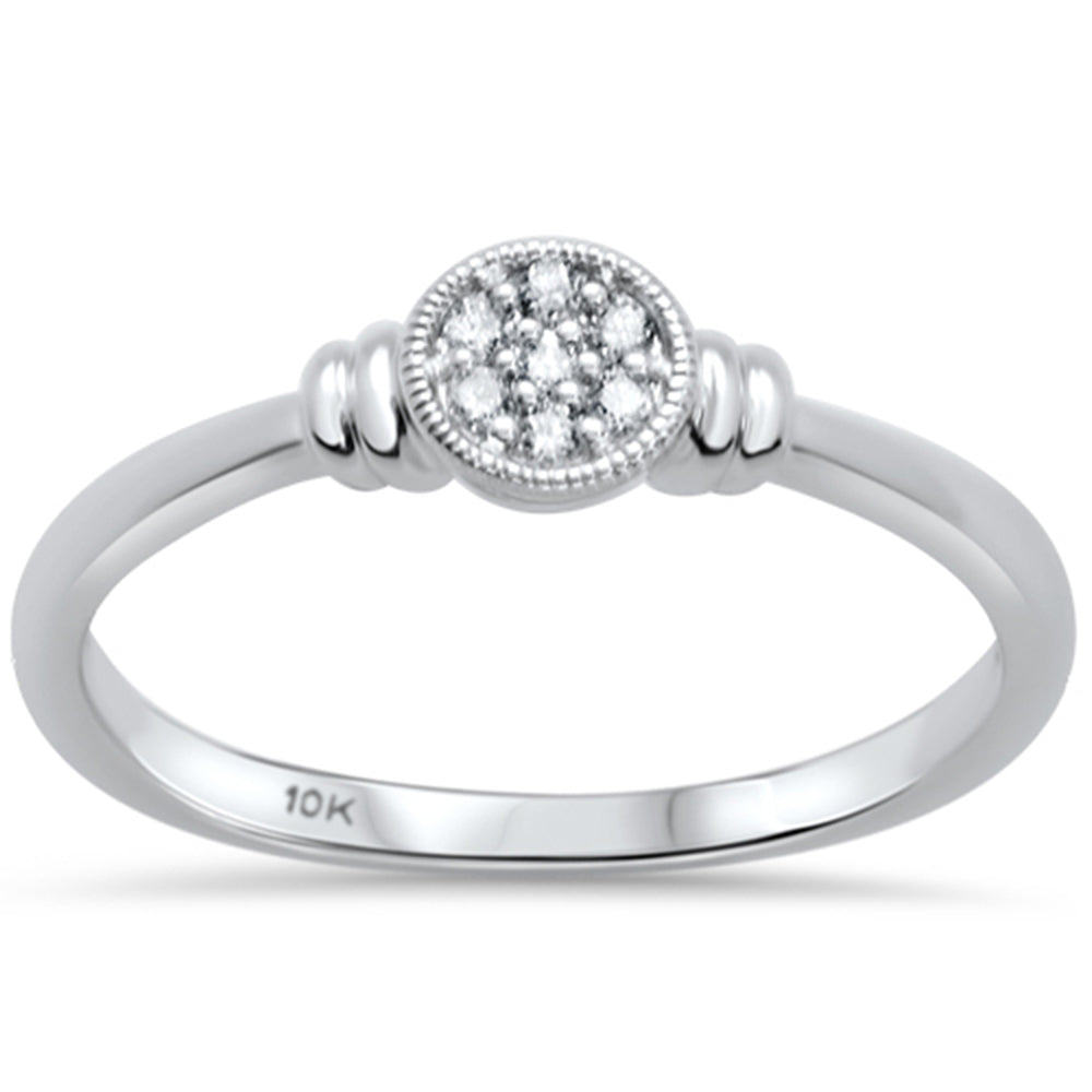 Muse Jewelry .07ct G SI 10K White Gold Diamond Solitaire Engagement Ring Size 6.5