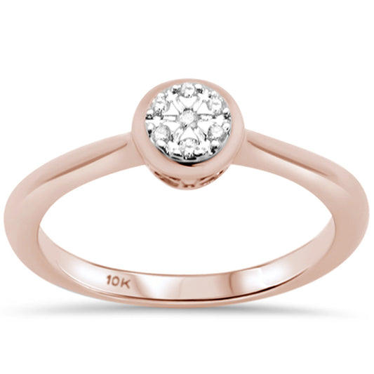 Muse Jewelry .05ct G SI 10K Rose Gold Diamond Solitaire Engagement Ring Size 6.5