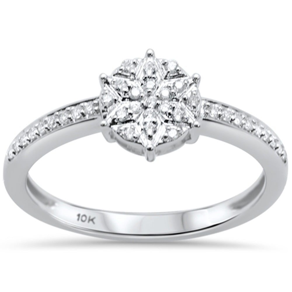 Muse Jewelry .17ct G SI 10K White Gold Diamond Engagement Promise Ring