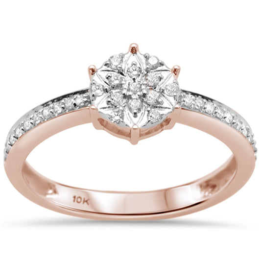 Muse Jewelry .20ct G SI 10K Rose Gold Round Diamond Engagement Promise Ring Size 6.5