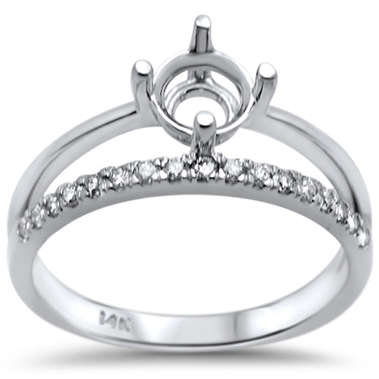 Muse Jewelry .21ct F SI 14K White Gold Diamond Engagement Ring Size 6.5