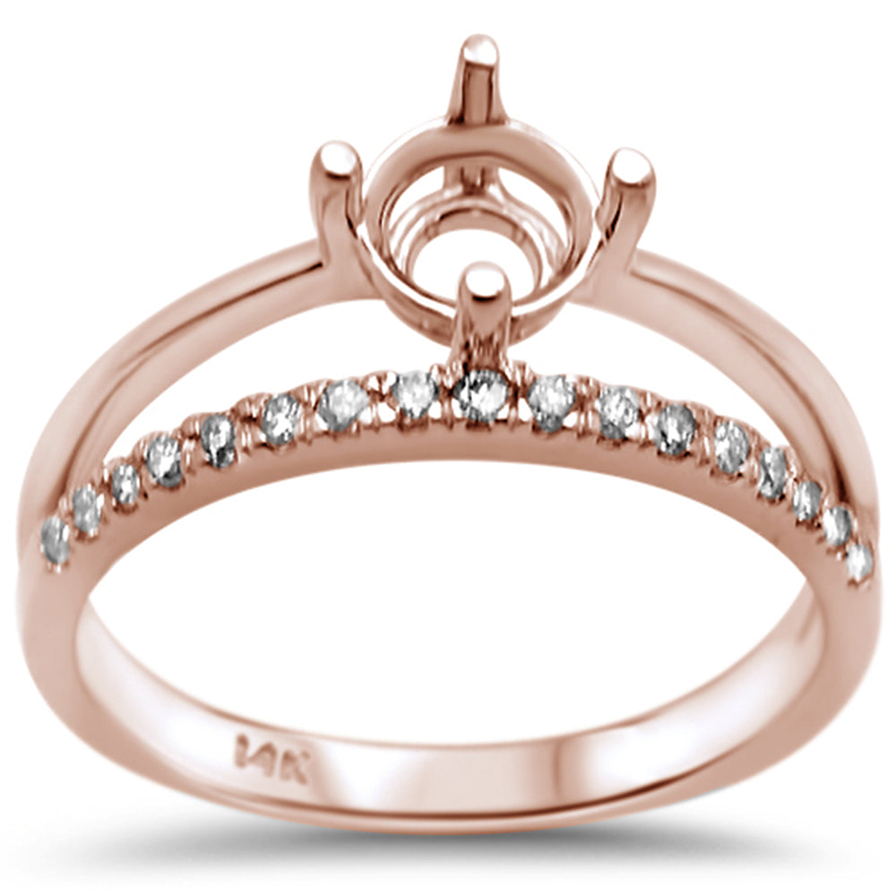 Muse Jewelry .21ct F SI 14K Rose Gold Diamond Engagement Ring Size 6.5