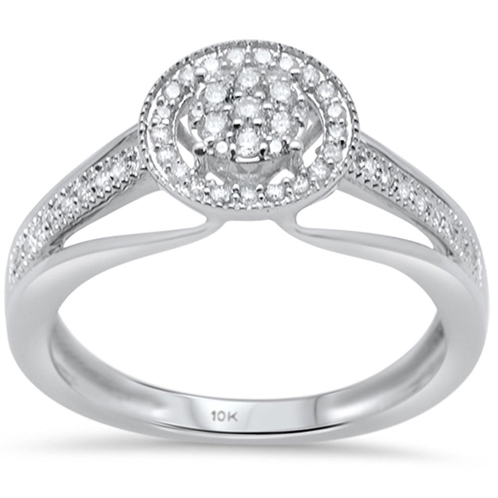 Muse Jewelry .25ct F SI 10K White Gold Round Diamond Engagement Ring Size 6.5