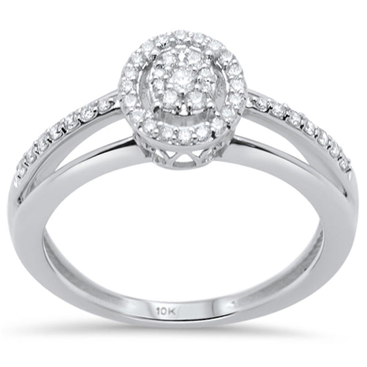 Muse Jewelry .25ct F SI 10K White Gold Diamond Engagement Ring Size 6.5