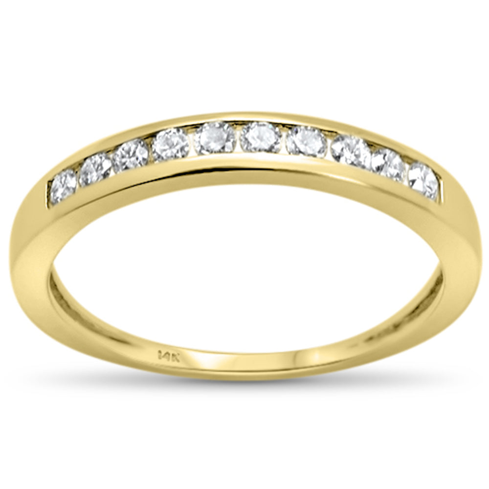 Muse Jewelry .26ct G SI 14K Yellow Gold Diamond Wedding Anniversary Band Ring Size 6.5