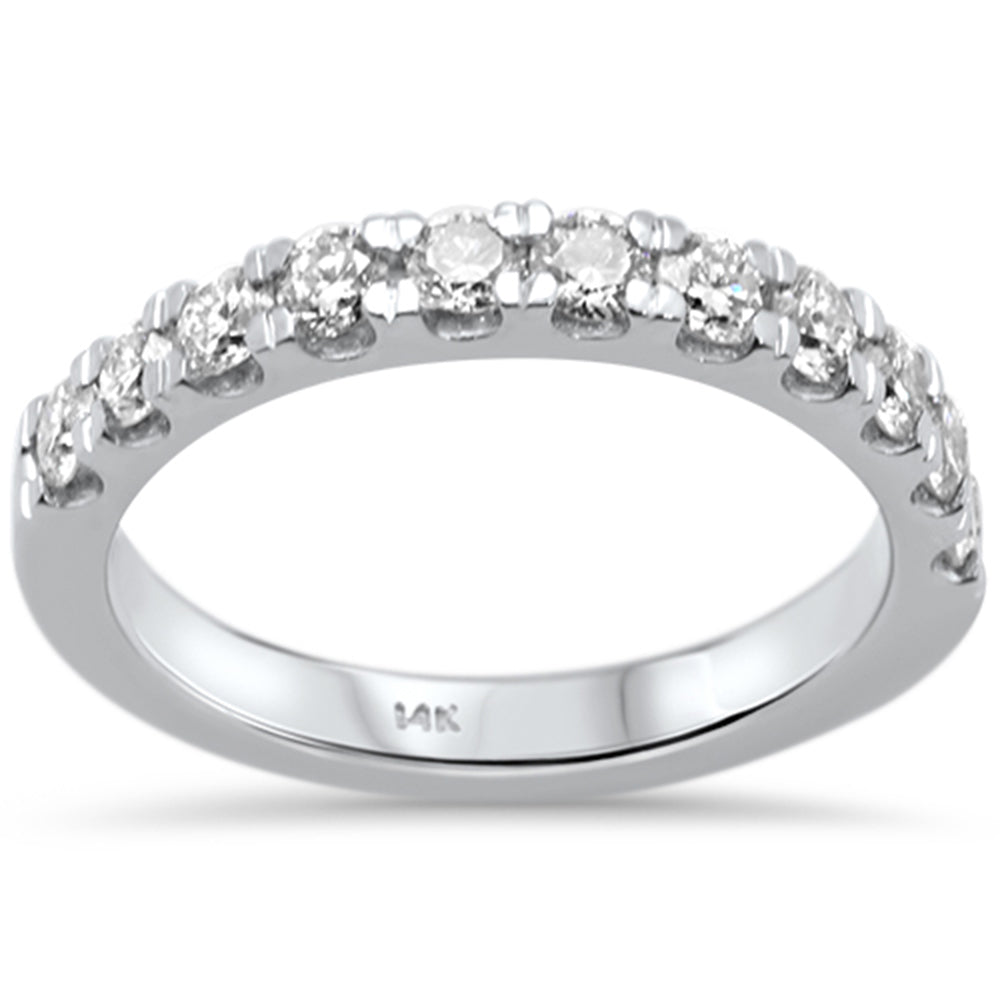 Muse Jewelry .77ct G SI 14K White Gold Diamond Wedding Band Ring Size 6.5