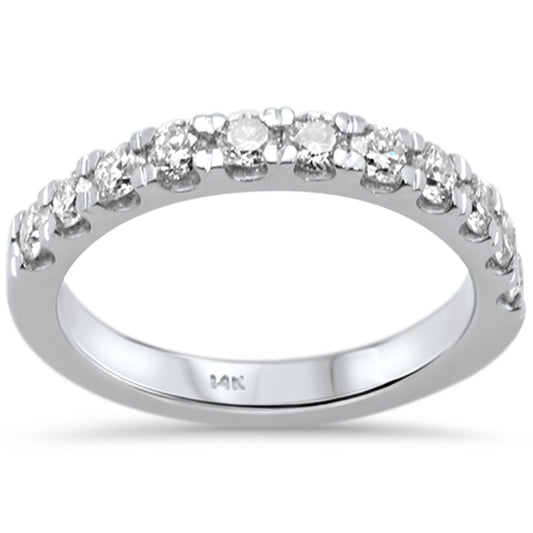 Muse Jewelry .77ct G SI 14K White Gold Diamond Wedding Band Ring Size 6.5