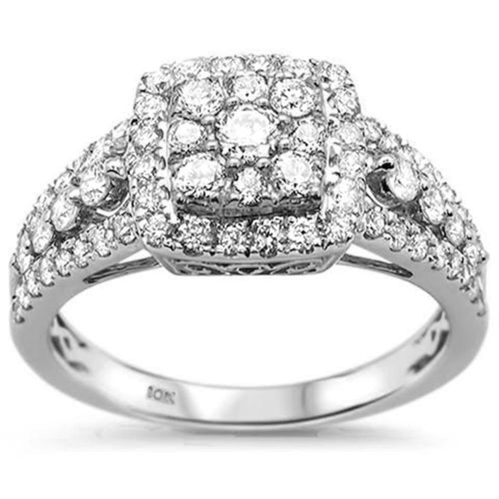 Muse Jewelry 1.18ct G SI 10K White Gold Diamond Engagement Ring Size 6.5