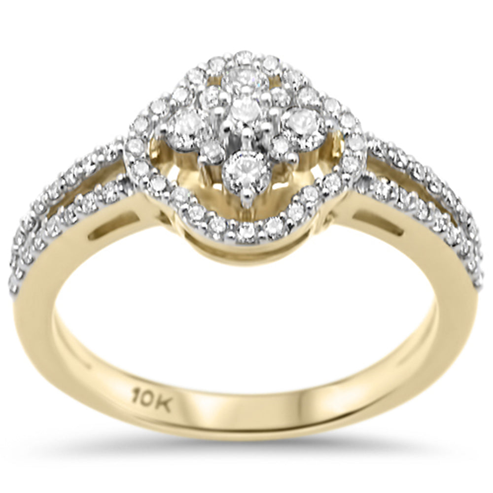 Muse Jewelry .51ct G SI 10K Yellow Gold Round Diamond Engagement Ring Size 6.5