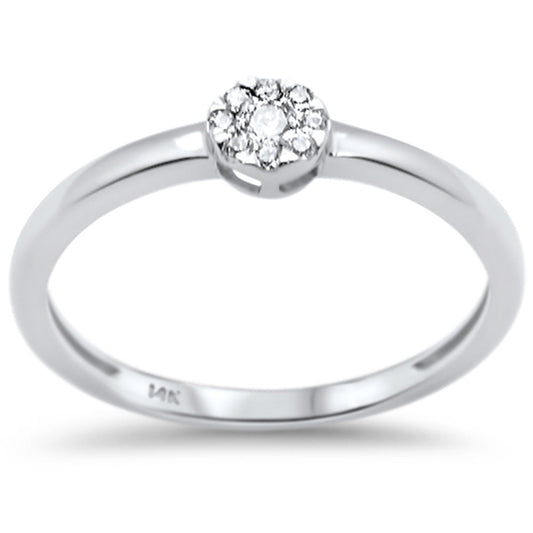 Muse Jewelry .16ct G SI 14K White Gold Diamond Solitaire Ring Size 6.5