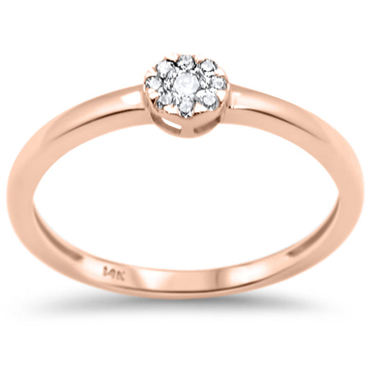 Muse Jewelry .15ct G SI 14K Rose Gold Diamond Solitaire Ring Size 6.5