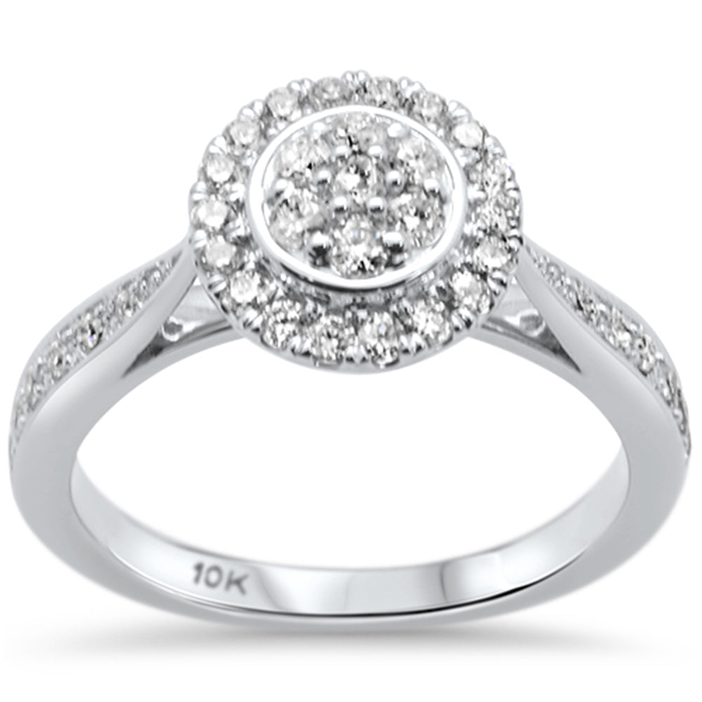 Muse Jewelry .49ct G SI 10K White Gold Round Diamond Engagement Ring Size 6.5