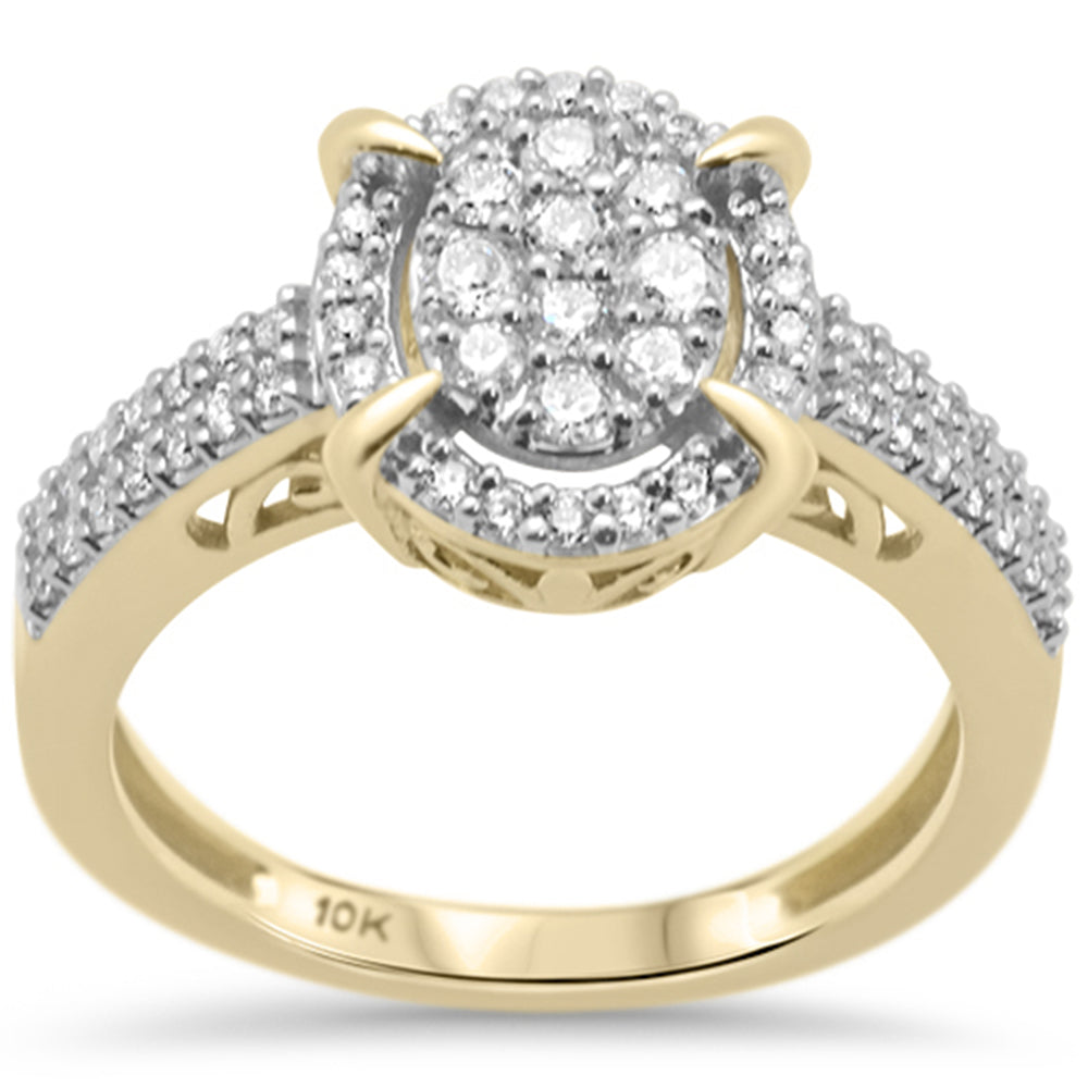 Muse Jewelry .50ct G SI 10K Yellow Gold Diamond Engagement Ring Size 6.5