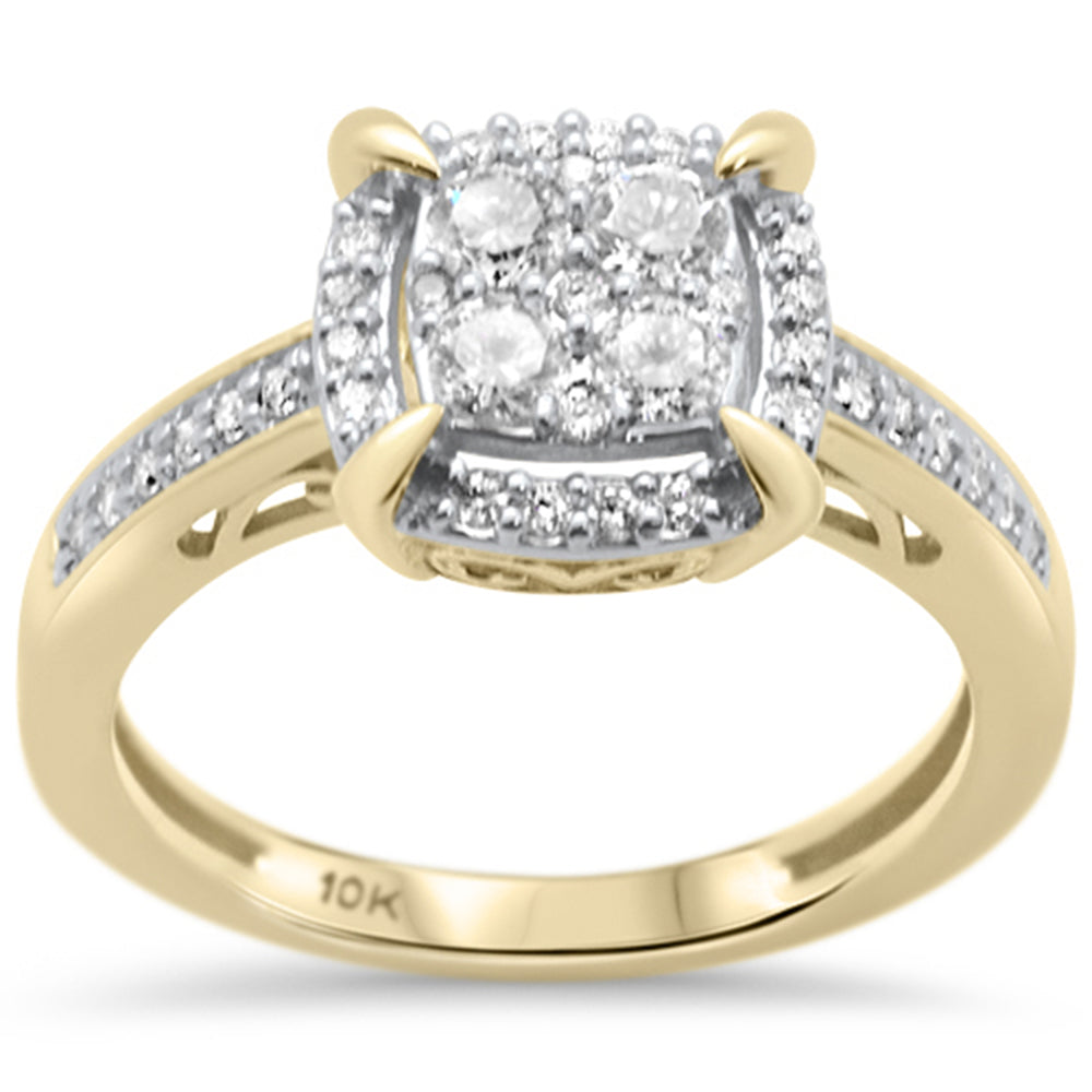 Muse Jewelry .49ct G SI 10K Yellow Gold Round Diamond Engagement Ring Size 6.5