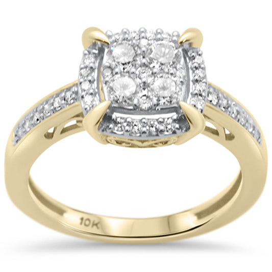 Muse Jewelry .49ct G SI 10K Yellow Gold Round Diamond Engagement Ring Size 6.5