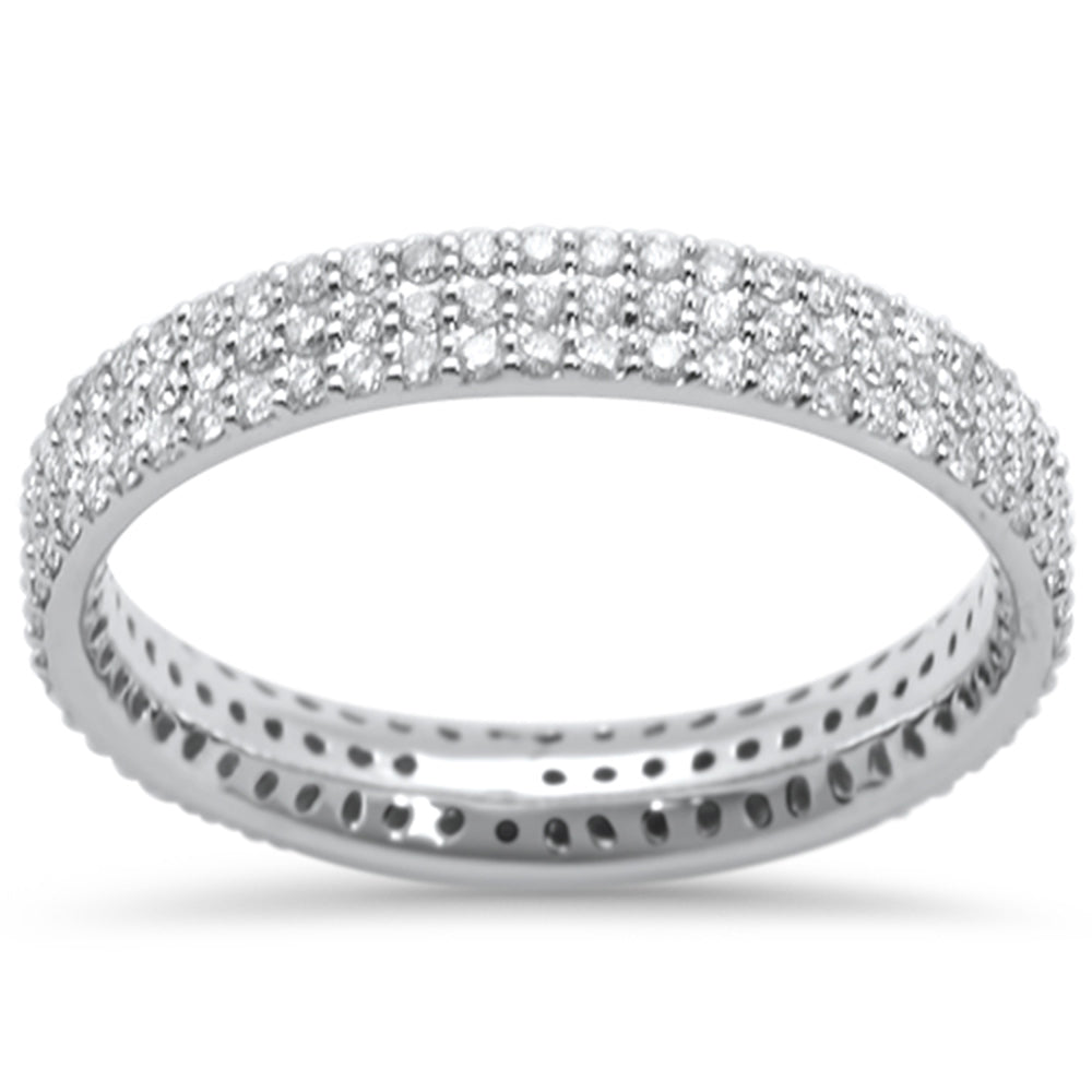 Muse Jewelry .70CT G SI 14K White Gold Diamond Eternity Wedding Band Size 6.5