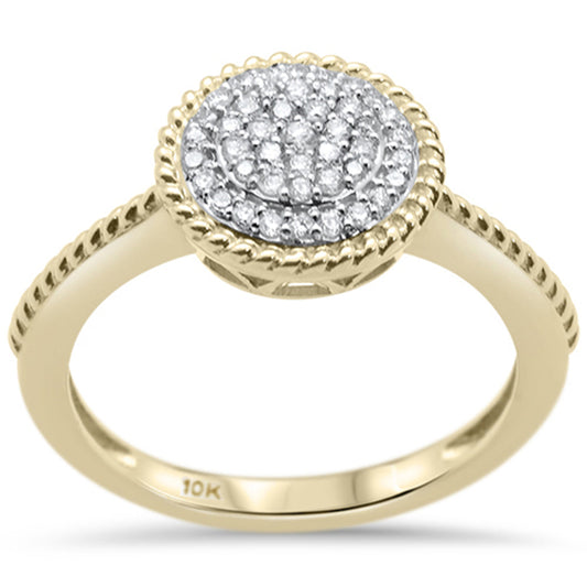 Muse Jewelry .24CT G SI 10K Yellow Gold Diamond Round Ladies Ring Size 6.5