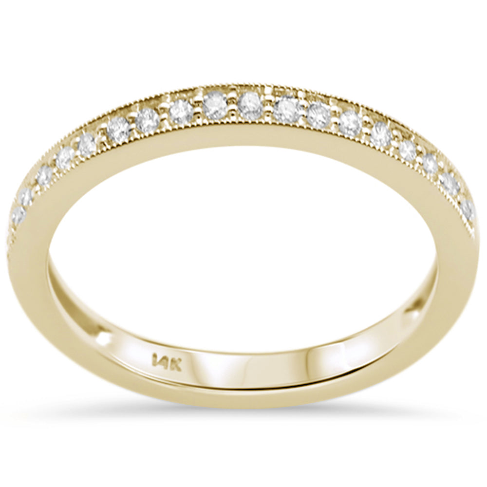 Muse Jewelry .19CT G SI 14K Yellow Gold Diamond Ladies Diamond Band Size 6.5