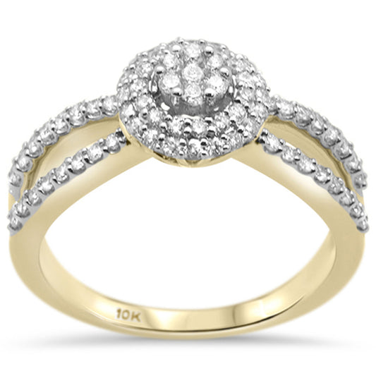 Muse Jewelry .53CT G SI 10K Yellow Gold Diamond Engagement Ring Size 6.5