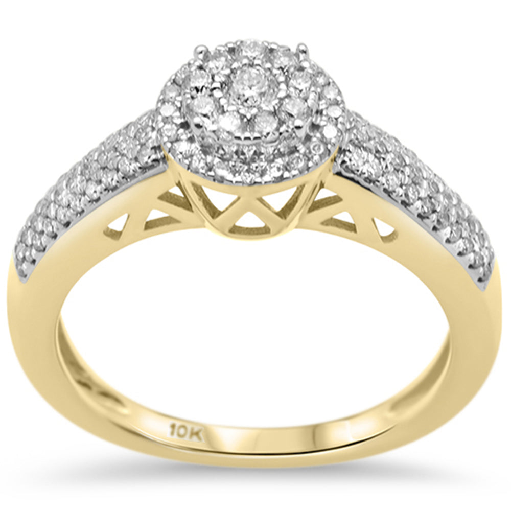 Muse Jewelry .49CT G SI 10K Yellow Gold Diamond Engagement Ring Size 6.5