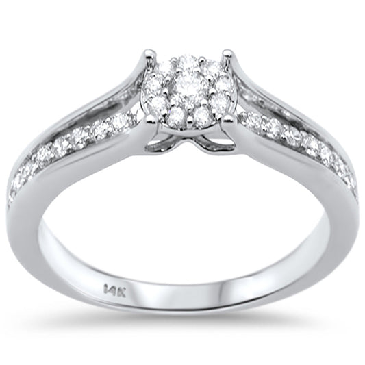 Muse Jewelry .34ct G SI 14K White Gold Diamond Engagement Ring Size 6.5