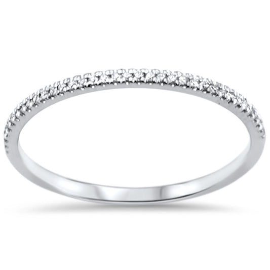 Muse Jewelry .09ct F SI 14K White Gold Ladies Diamond Engagement Ring Band Size 6.5