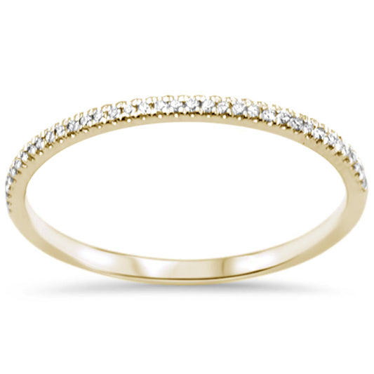 Muse Jewelry .09ct G SI 14KT Yellow Gold Diamond Round Anniversary Stackable Band Ring Size 7