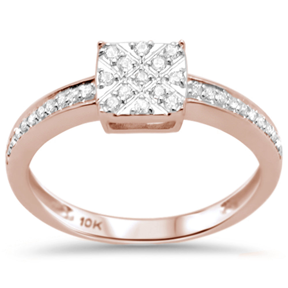 Muse Jewelry .18ct F SI 10K Rose Gold Diamond Engagement Ring Size 6.5