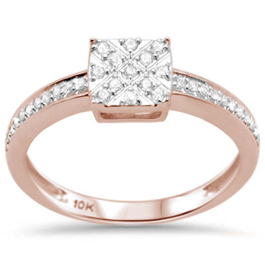 Muse Jewelry .18ct F SI 10K Rose Gold Diamond Engagement Ring Size 6.5