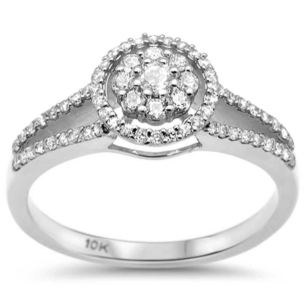 Muse Jewelry .40ct F SI 10K White Gold Diamond Engagement Ring Size 6.5