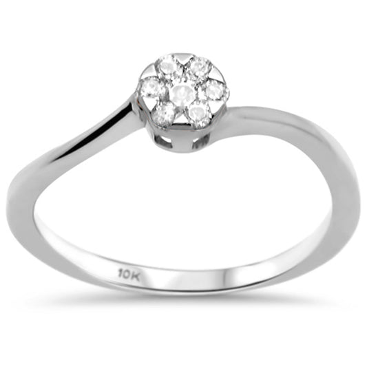 Muse Jewelry .18ct F SI 10K White Gold Diamond Engagement Ring Size 6.5