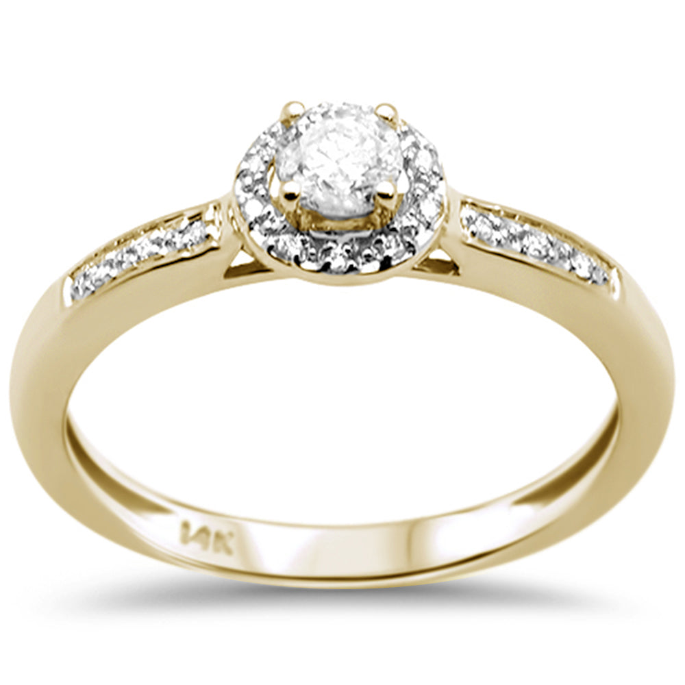 Muse Jewelry .24ct F SI 14K Yellow Gold Diamond Engagement Ring Size 6.5