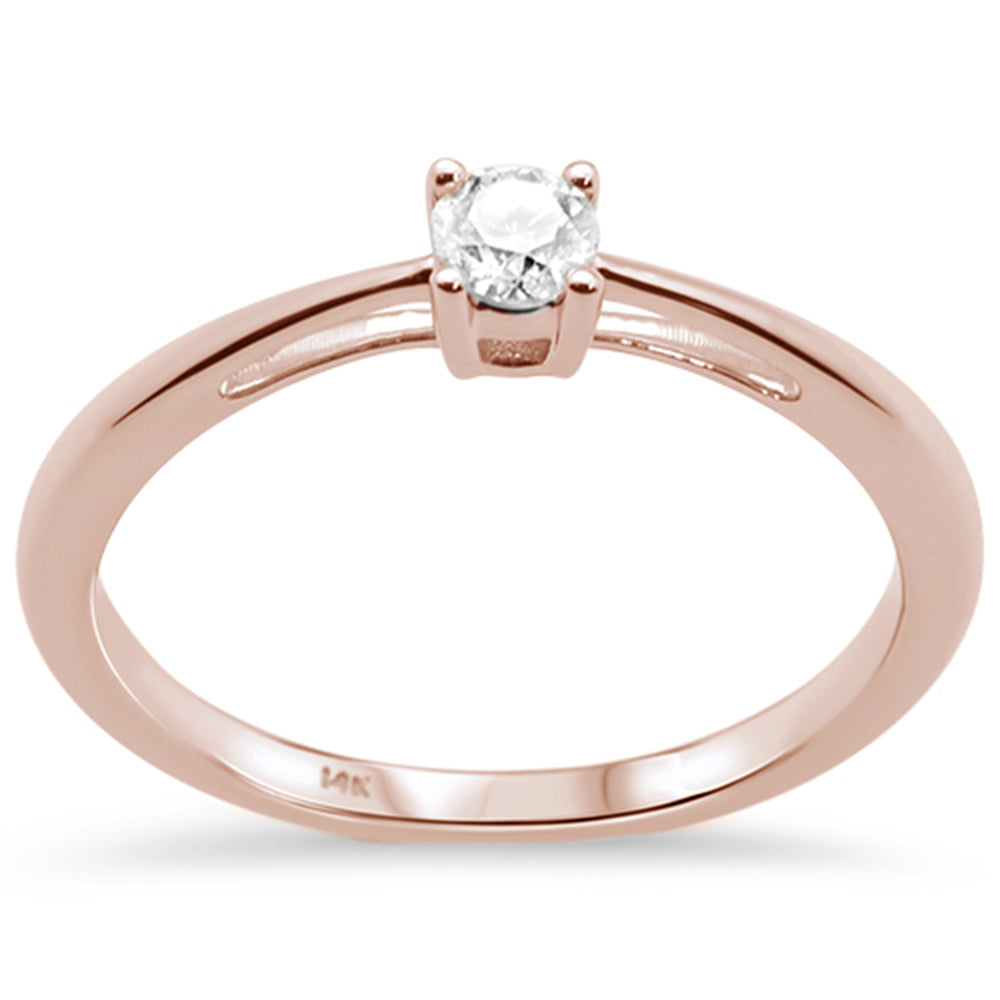 Muse Jewelry .18ct G SI 14k Rose Gold Diamond Solitaire Diamond Ring Size 6.5