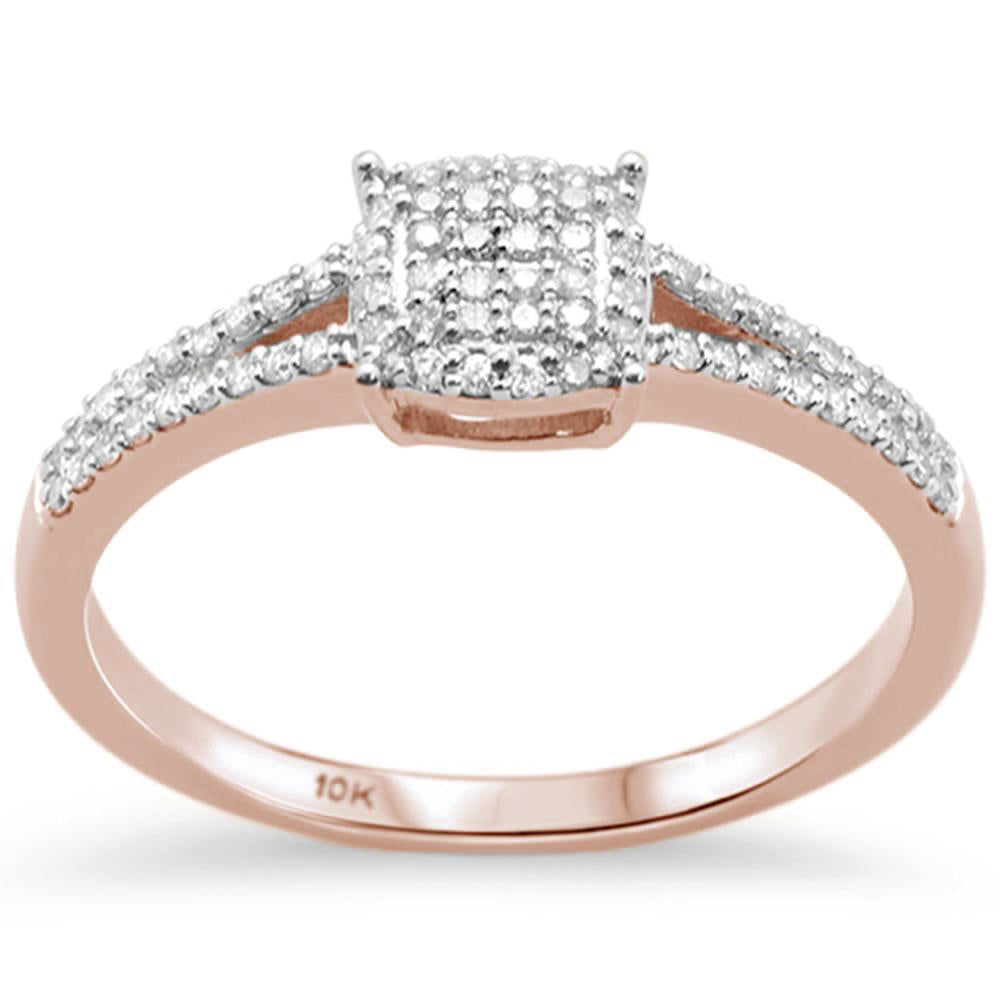 Muse Jewelry .31CT G SI 10KT Rose Gold Diamond Round Engagement Ring Size 6.5