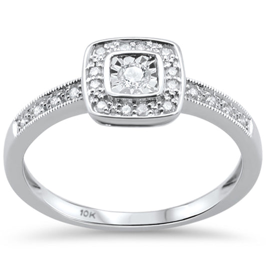 Muse Jewelry .15ct G SI 10k White Gold Diamond Engagement Ring Size 6.5