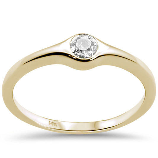 Muse Jewelry .19ct G SI 14K Yellow Gold Diamond Solitaire Ring Size 6.5