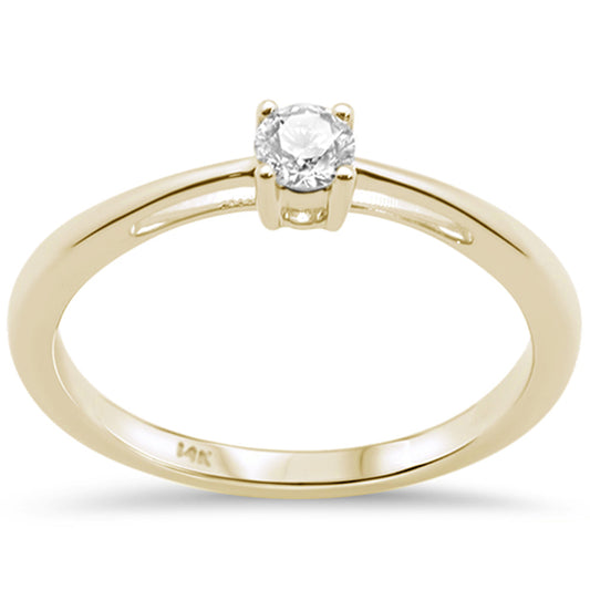 Muse Jewelry .26ct G SI 14K Yellow Gold Diamond Solitaire Ring Size 6.5