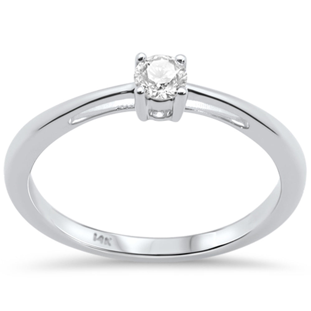 Muse Jewelry .24ct G SI 14K White Gold Diamond Solitaire Ring Size 6.5