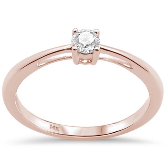 Muse Jewelry .26ct G SI 14k Rose Gold Diamond Solitaire Ring Size 6.5