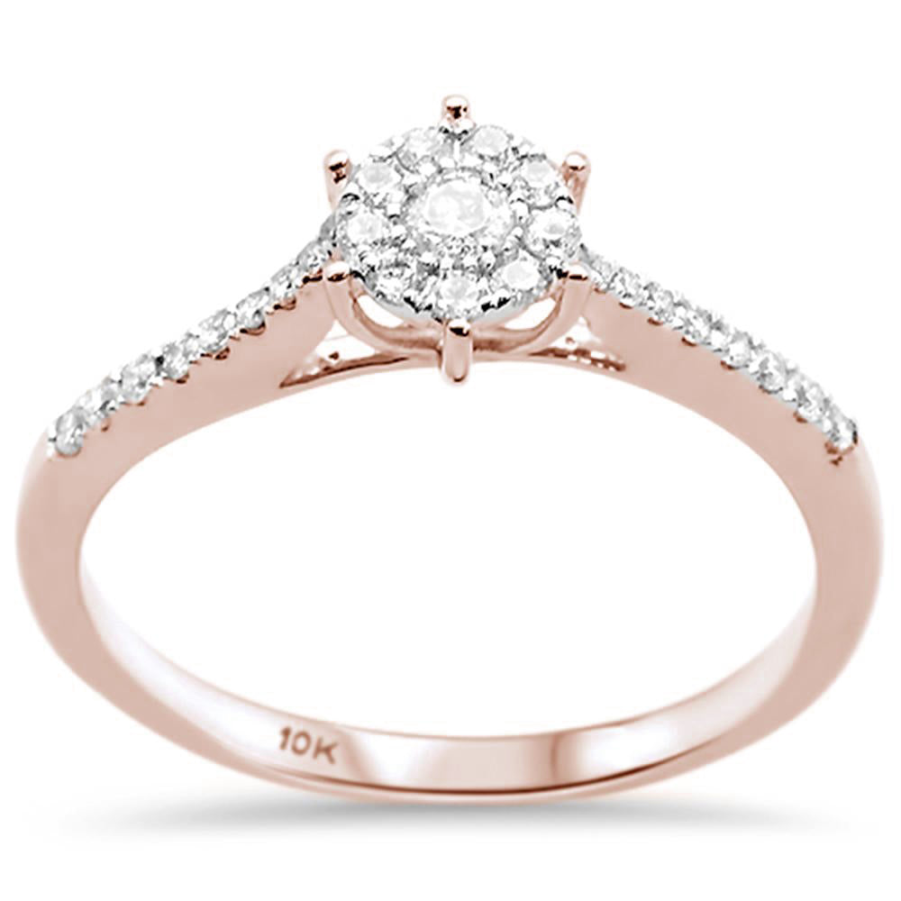 Muse Jewelry .27ct G SI 10K Rose Gold Diamond Engagement Ring Size 6.5