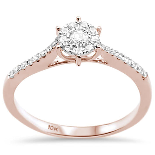 Muse Jewelry .27ct G SI 10K Rose Gold Diamond Engagement Ring Size 6.5